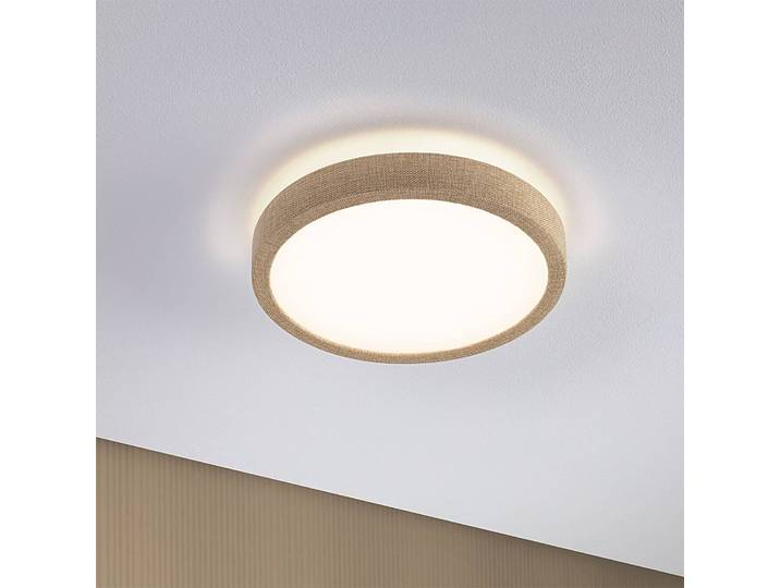 LED-Deckenleuchte Cosara Typ A 30 x 6 x 30cm Beige/Beige Mischgewebe LED LED-Platine