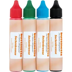 buttinette Sockenbremsen "Grundfarben", 4x 30 ml