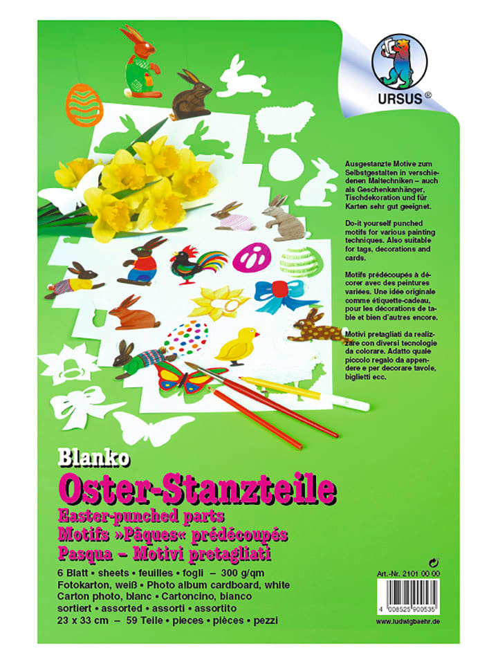 URSUS Blanko-Oster-Stanztile in Transparent - onesize
