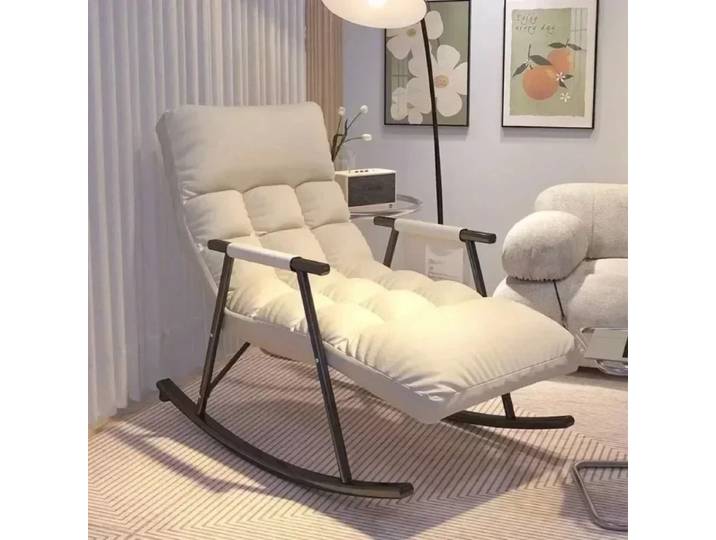 Chaise à Bascule pour Paresseux, Fauteuil Inclinable de Jardin en Plein Air, pour Loisirs, Pause Déjeuner, Chambre à Coucher, Chaises de Salon Relaxantes