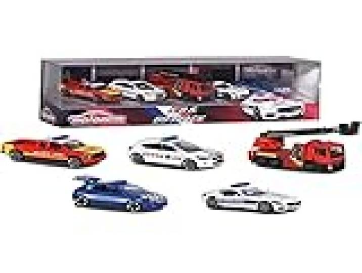 Smoby Majorette - Premium SOS Giftpack - Voitures Miniatures en Métal - Coffret 5 Véhicules De Secours - 212053167SMO