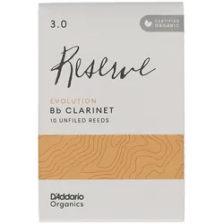 D’Addario Woodwinds Organic Reserve Evolution - Bb Klarinette 3,0 - 10er Pack - Blätter