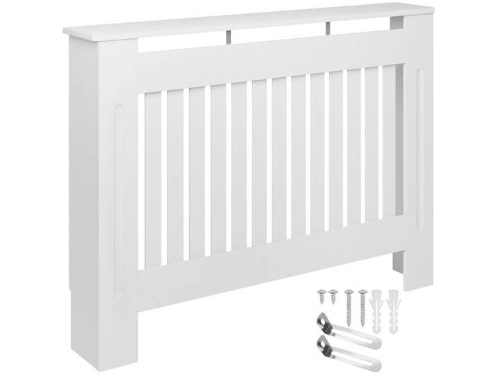 tectake Heizkörperabdeckung Vila, optimale Luftzirkulation, weiß, Weiß, Holz, 112x82x19 cm, Wohnzimmer, Wohnzimmertische, Konsolentische