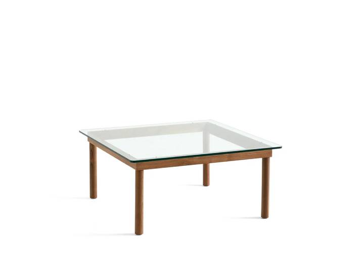 HAY Kofi Couchtisch Walnut-clear glass, 80 cm