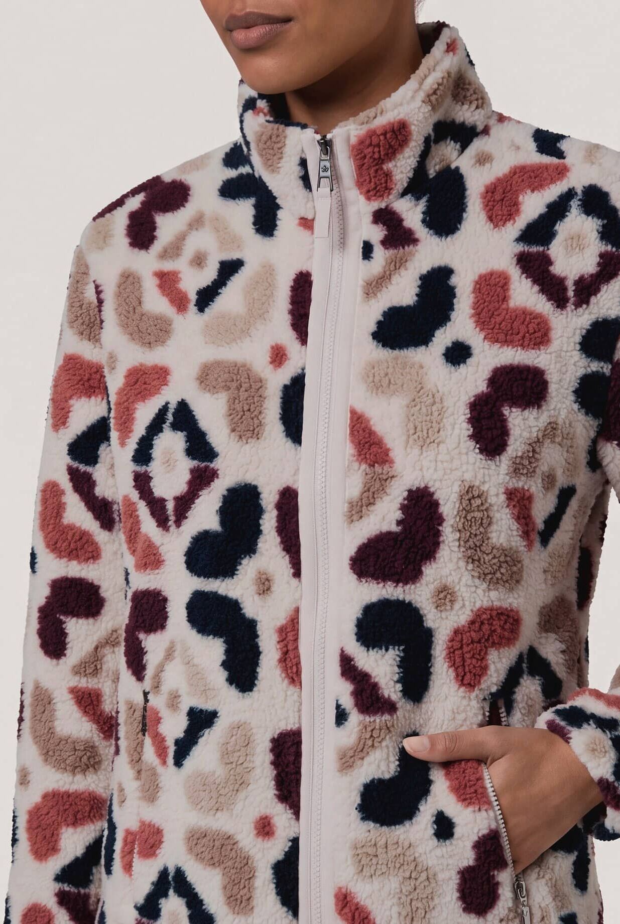Walbusch Jacke aus Teddyfleece, #normale Größen, Farbe Rot, 52, kuschelig weich pflegeleicht Damen