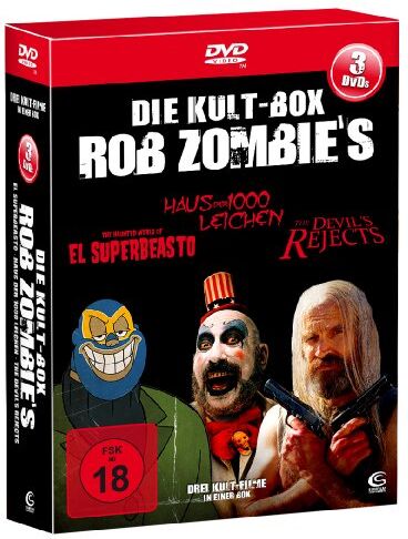 Rob Zombie - Die Rob Zombie Kult Box - Boxset mit 3 Rob Zombie Knallern (The Devil's Rejects, Haus der 1000 Leichen, El Superbeasto) [3 DVDs] - Preis vom 30.09.2026 09:01:18 h