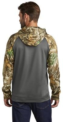Russell Outdoors RU451 Realtree Performance Colorblock Pullover Hoodie in Magnet/Realtree Edge size XL   Polyester