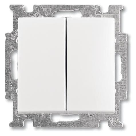 ABB basic55 Kronenschalter, weiss glänzend, 10A, 1 Modul, Lieferung inklusive Tasten (2CHB210554A5094)