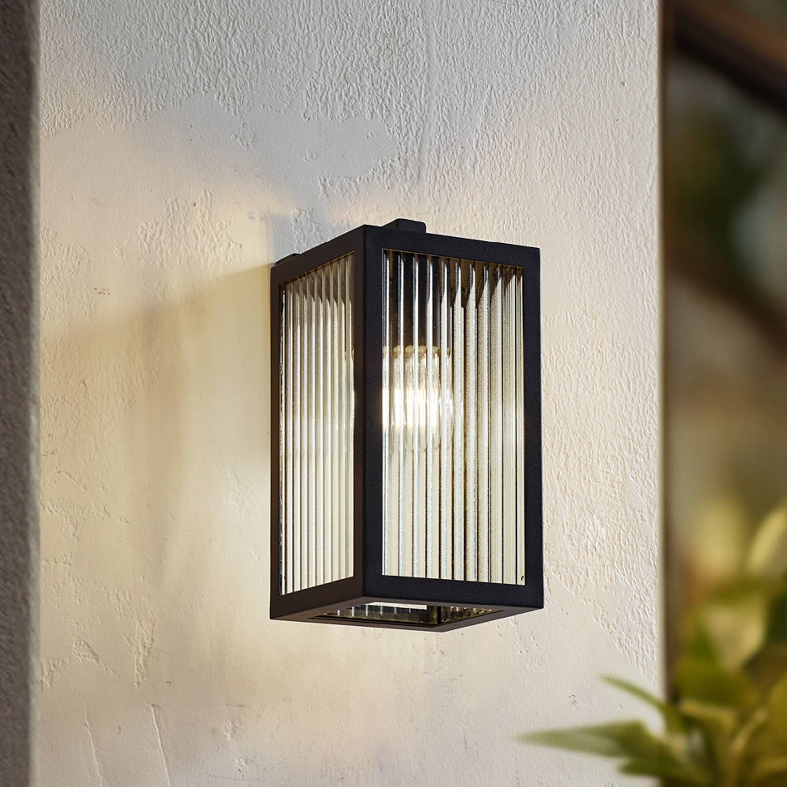 Outdoor Wall Light Bolgar Lindby, dimmable, Black, metal, Modern, Outdoor Wall Light