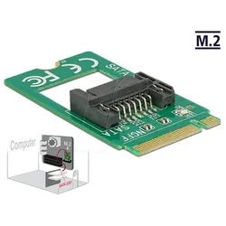 DELOCK 62876 - Adapter M.2 Key B Stecker > SATA 7 Pin