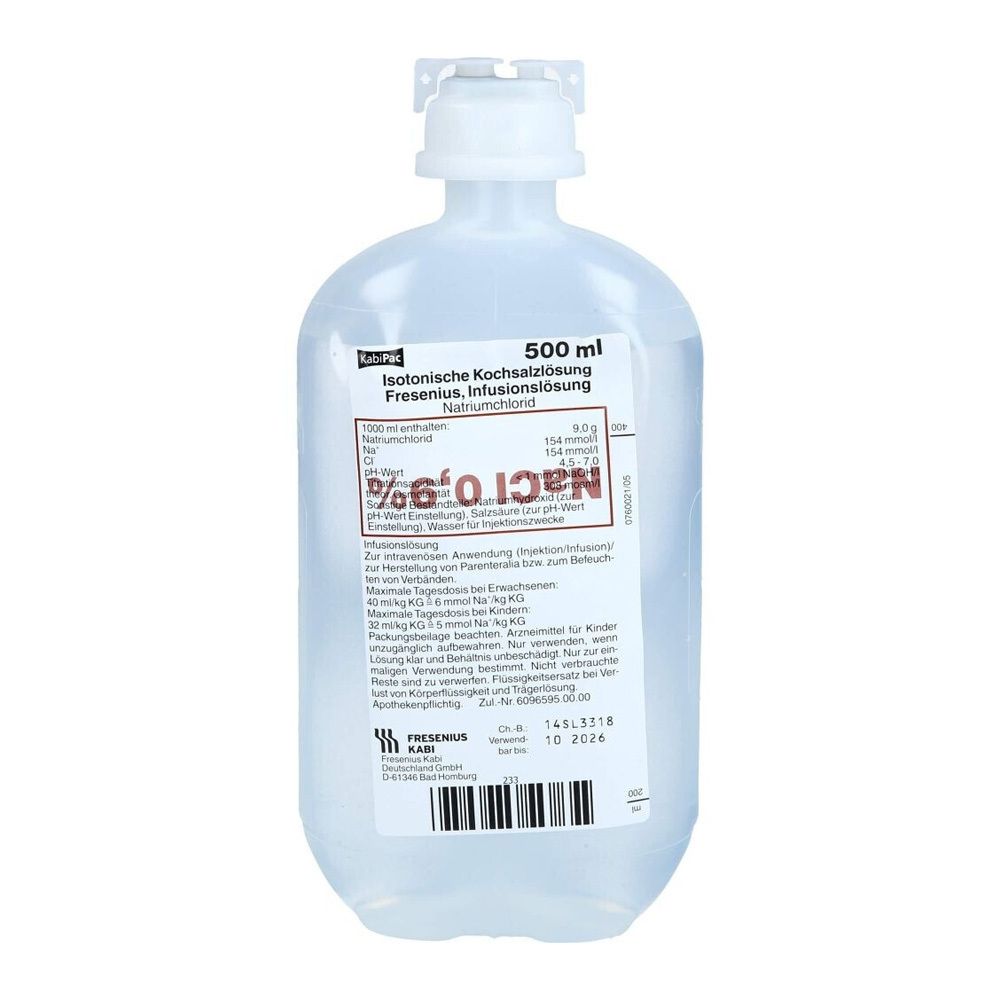 Kochsalzlösung 0,9% Plastikfl.Fresenius 10x1000 ml Infusionslösung
