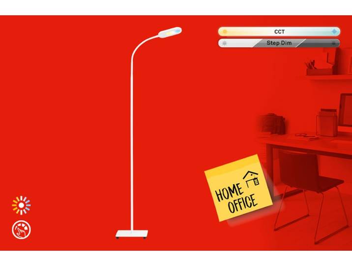 BRILONER LEUCHTEN LED Schreibtischlampe OFFICE STEP , weiß (weiß, neutral), Leuchten, LED Schreibtischlampe