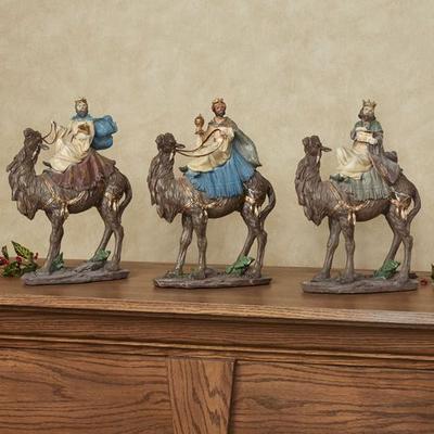 Touch of Class Three Wise Men Table Sculptures Multi Jewel Set of Three, Set of Three, Multi Jewel