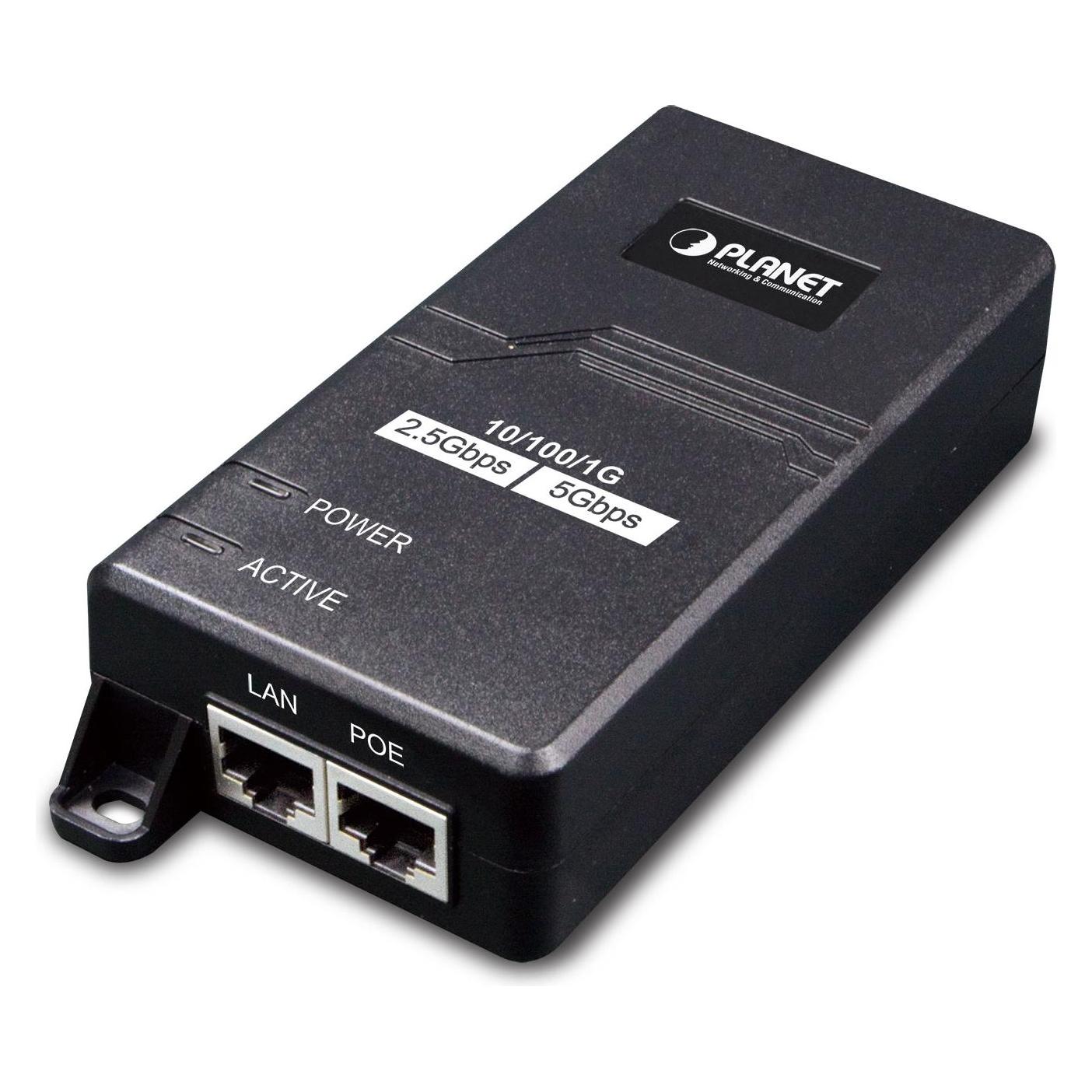 Planet Single-Port Multigigabit (802.3af (PoE), 802.3at (PoE+), 30 W) (POE-165)