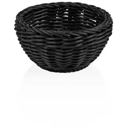 16x Tischkorb Korb schwarz Gastro rund ø 16 cm, Polypropylen