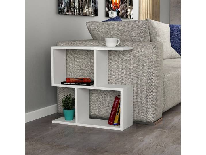 Skye Decor, Mania- Mania DTE, Weiß, Couchtische, 60x60x20 cm, 100% Melaminbeschichtete Partikelplatte