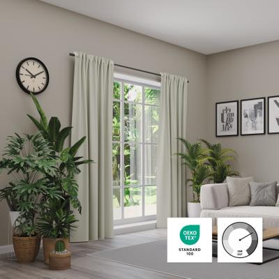 Verdunkelungsvorhang NEUTEX FOR YOU "INSULA", beige (hellbeige), 31_16_Gardinen, 150cm, Multifunktionsband, 140cm, Polyester, Uni-Dimout für starke Verdunklung, nach Maß, B:140cm H:150cm