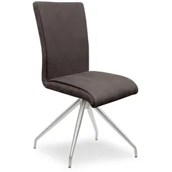 2er-Set Stuhl Milano Mikrofaser Braun