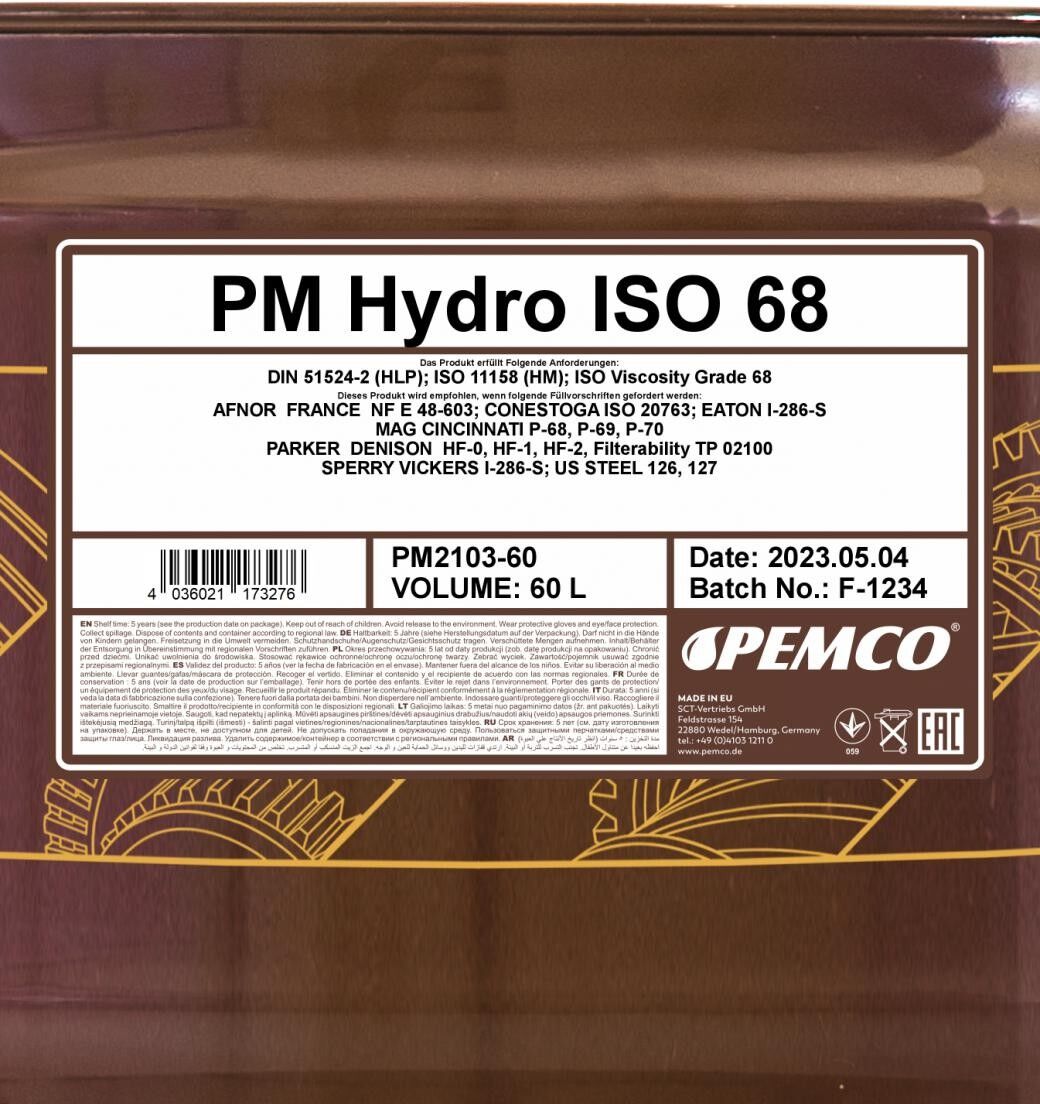 PEMCO PM2103-60 Hydrauliköl