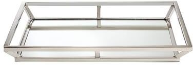 "Jiallo Large Beam Rectangular Mirrored Tray 16 x 10..25"""