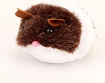 Uplift Essentials Shake and Go Plush Motion Mouse Toy deep Brown