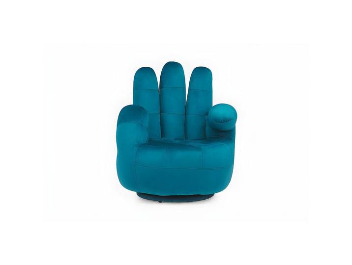 Vente-Unique Sessel mit gerader Rückenlehne - 1 Person - stoff - blaugrün Catchy, Grün, Kunststoff, Freiform, 82x89x78 cm, Wohnzimmer, Sessel, Polstersessel