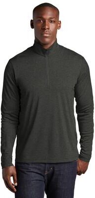 Sport-Tek ST469 Athletic Endeavor 1/2-Zip Pullover Top in Black Heather size 2XL   Polyester