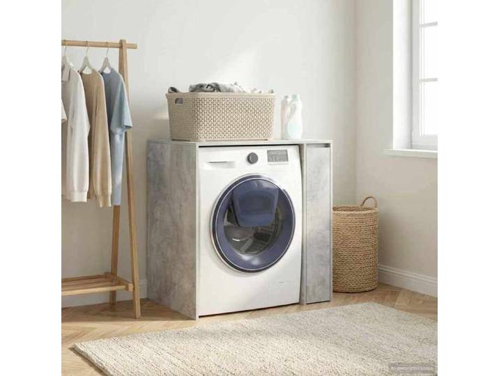 Joli & Fonctionnel - Colonne Salle De Bain - Armoire pour machine à laver - avec stockage - avec porte Béton 87x60x89 cm kda5000744