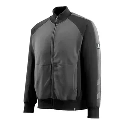 Sweatjacke "AMBERG" Unique - S - anthrazit/schwarz