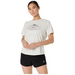 ASICS, Damen, Sportshirt, Fujitrail Logo Ss Top Lady (M), Beige