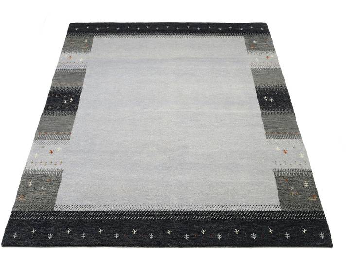 Wollteppich OCI DIE TEPPICHMARKE INTENSE MALA , grau, B:200cm H:12mm L:300cm, Schurwolle, Teppiche, Wollteppich, handgeknüpft, reine Schurwolle, fußwarm, Wohnzimmer
