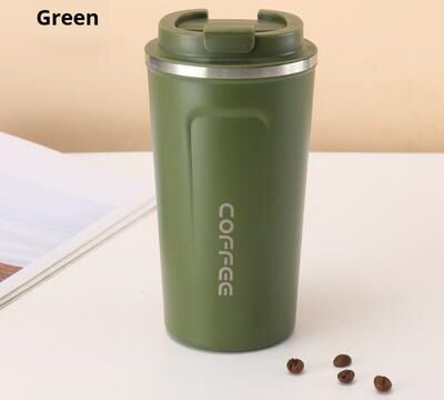 Combo Retail Shop Stainless Steel Coffee Mug, Portable Tumbler, Vacuum Flasks, Thermal Cup, Keeps Hot And Cold, Coffee Cup green 380ml