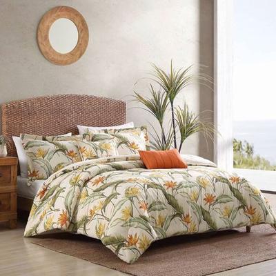 Revman International Birds of Paradise Comforter Bed Set Light Cream, King, Light Cream