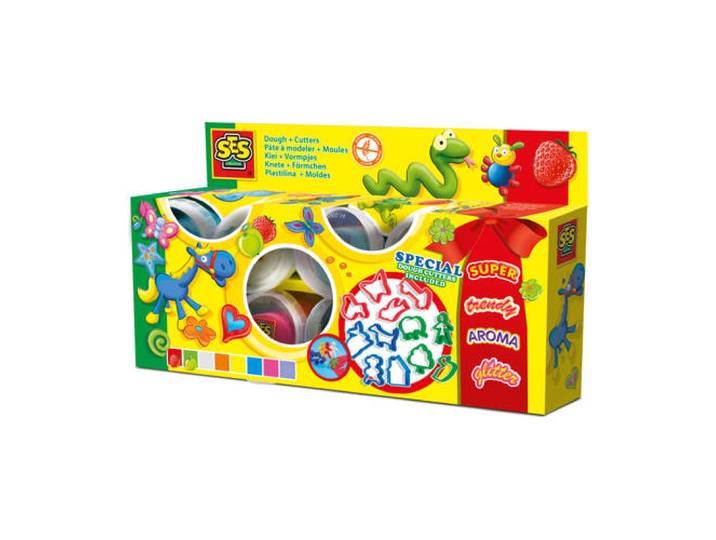 SES Klei mania 8 x 90 g met vormpjes