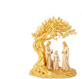 Rare Purchases Jesus And The Tree Of Life Newborn Home Decor, Desktop Decoration Acrylic Ornament, Children's Gift Holiday Gift classic Gold