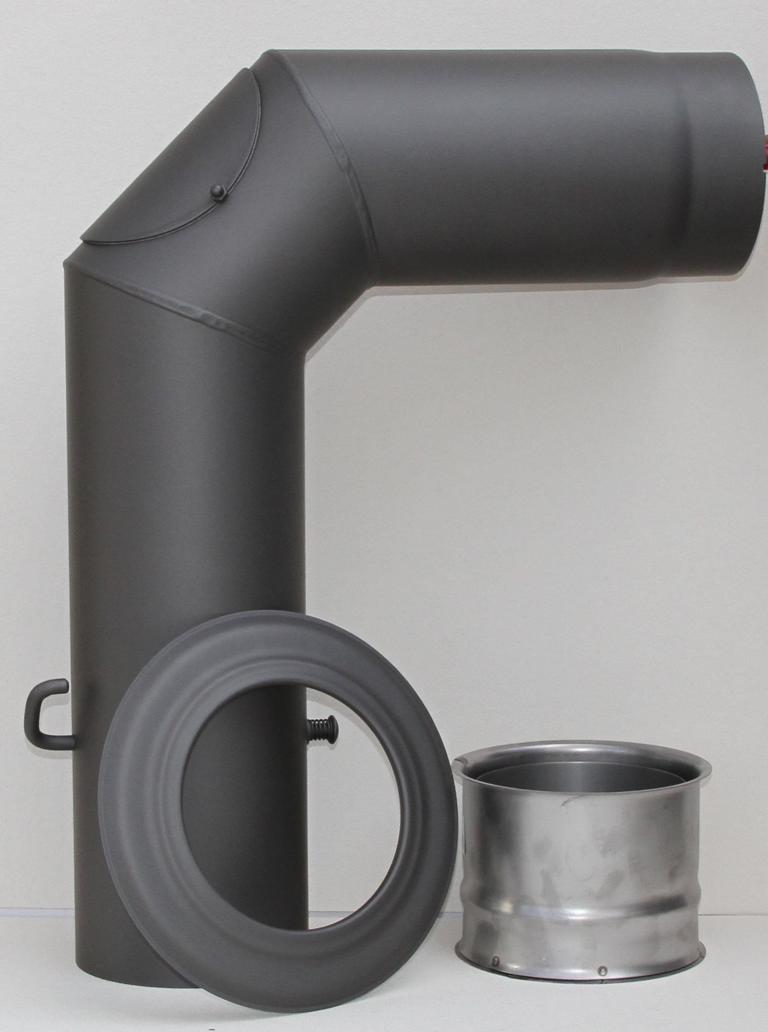KLEININGGMB Rauchrohrset (Segmentbogen, Wandfutter, Rosette) 08097230