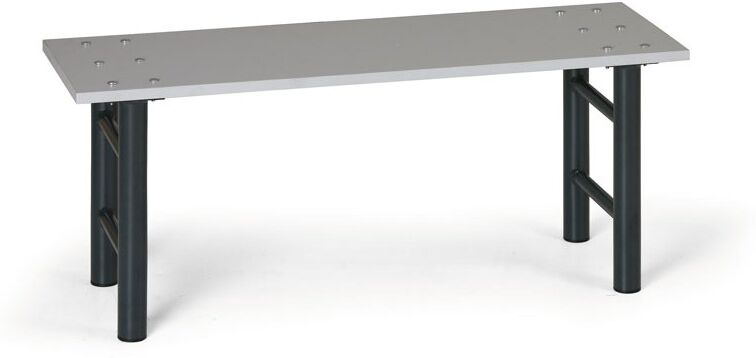 B2B Partner Umkleidebank, Sitzfläche – Laminat, 1000 mm, anthrazitfarbene Beine