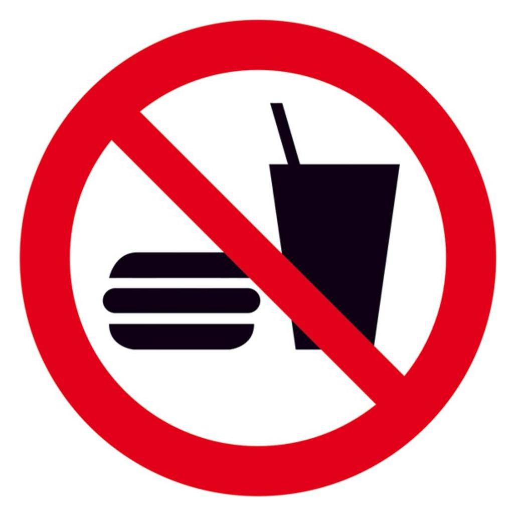 BRW Verbotsschild Essen und Trinken verboten - Ø 20 cm (538020.2200)