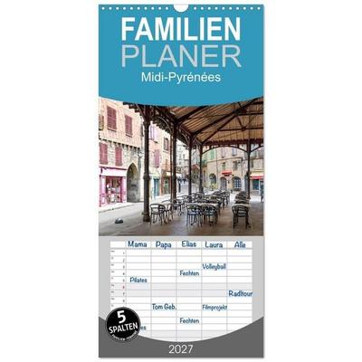 Familienplaner 2027 - Midi-Pyrénées mit 5 Spalten (Wandkalender, 21 x 45 cm) CALVENDO