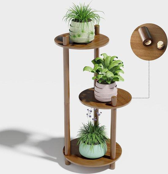 Unyqoos plantenstandaard, 3-laags, bamboe
