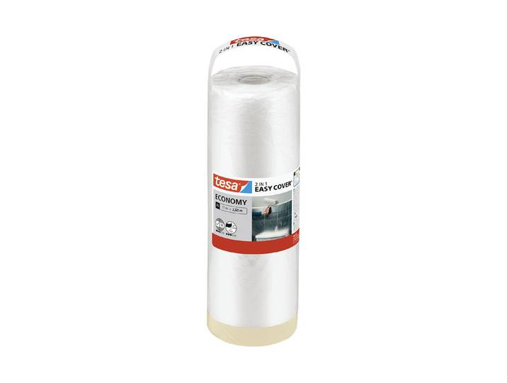 Tesa Easy Cover Economy Abdeckfolie mit Malerband 17 m x 2600 mm