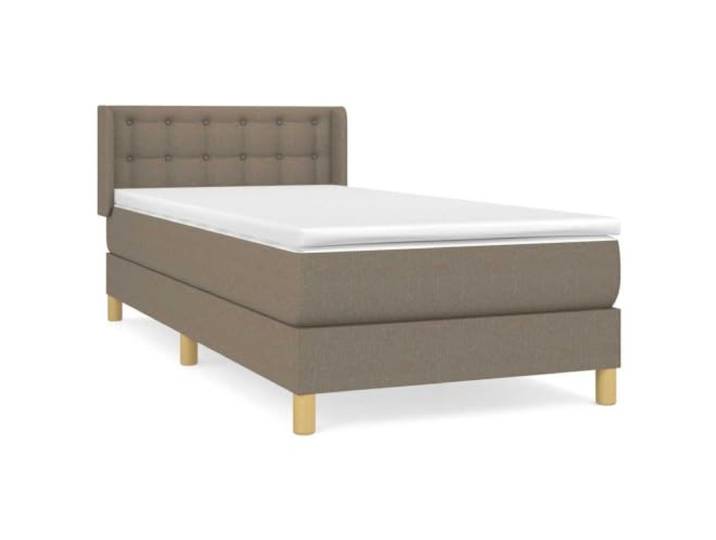 PUGYNBK Boxspringbett, 100 x 200 cm, mit Kopfteil Taschenfederkernmatratze, mittlere Festigkeit, atmungsaktives Gewebe, verstellbares Kopfteil, einfache Montage