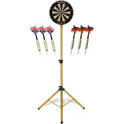 Stagecaptain DBS-1715 BullsEye Pro Dartscheibe + Ständer Set Gold