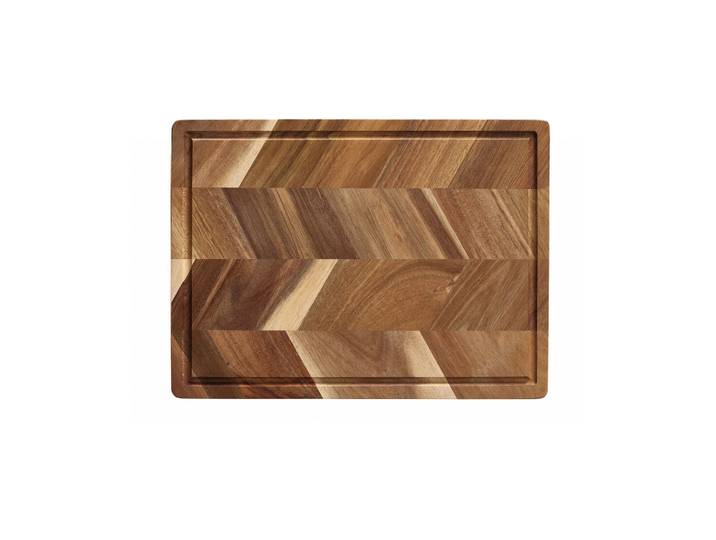 Aida Planche à découper à chevrons 26x40 cm Bois d acacia'
