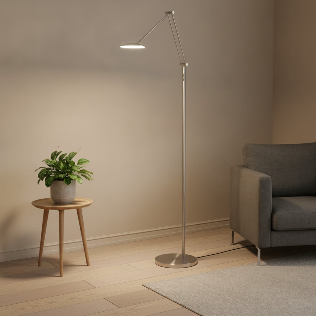 Highlight Sapporo Klassieke Leeslamp Nikkel Zilver Ø 23cm