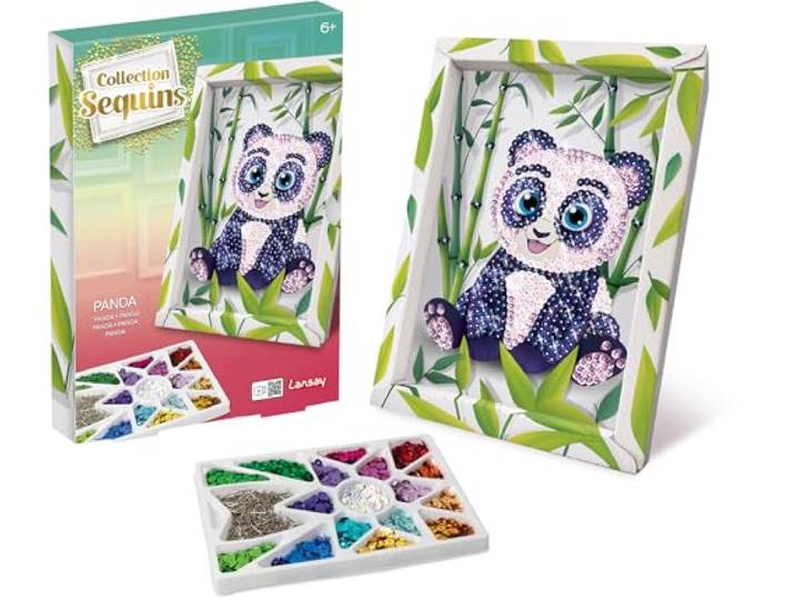Collection Sequins - Panda - Activités Manuelles - Dès 7 ans - Lansay\, Blanc