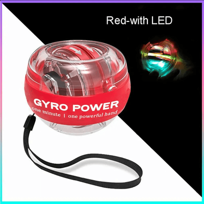 Inspire Essentials Wrist Strength Trainer Force Ball Grip Exercise Tool red With Led