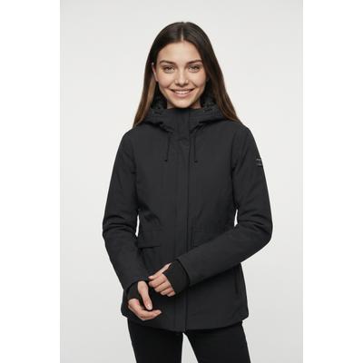 Funktionsjacke KILLTEC "KOW 24 WMN JCKT", Damen, Gr. 46, schwarz, Web, Obermaterial: 100% Polyester. Futter: 100% Polyester, Bündchen mit Daumenlöchern, Jacken Funktionsjacke, wasserdicht, winddicht, atmungsaktiv, mit Kapuze