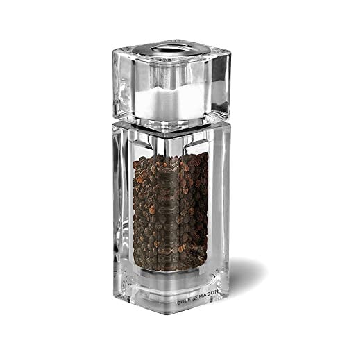Cole & Mason Cube Combi Duo Mill Zout- en Peperstel Set - Clear - Precision+