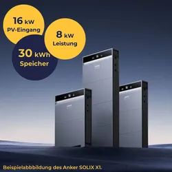 Anker SOLIX X1 Dreiphasig 8 kW 30 kWh